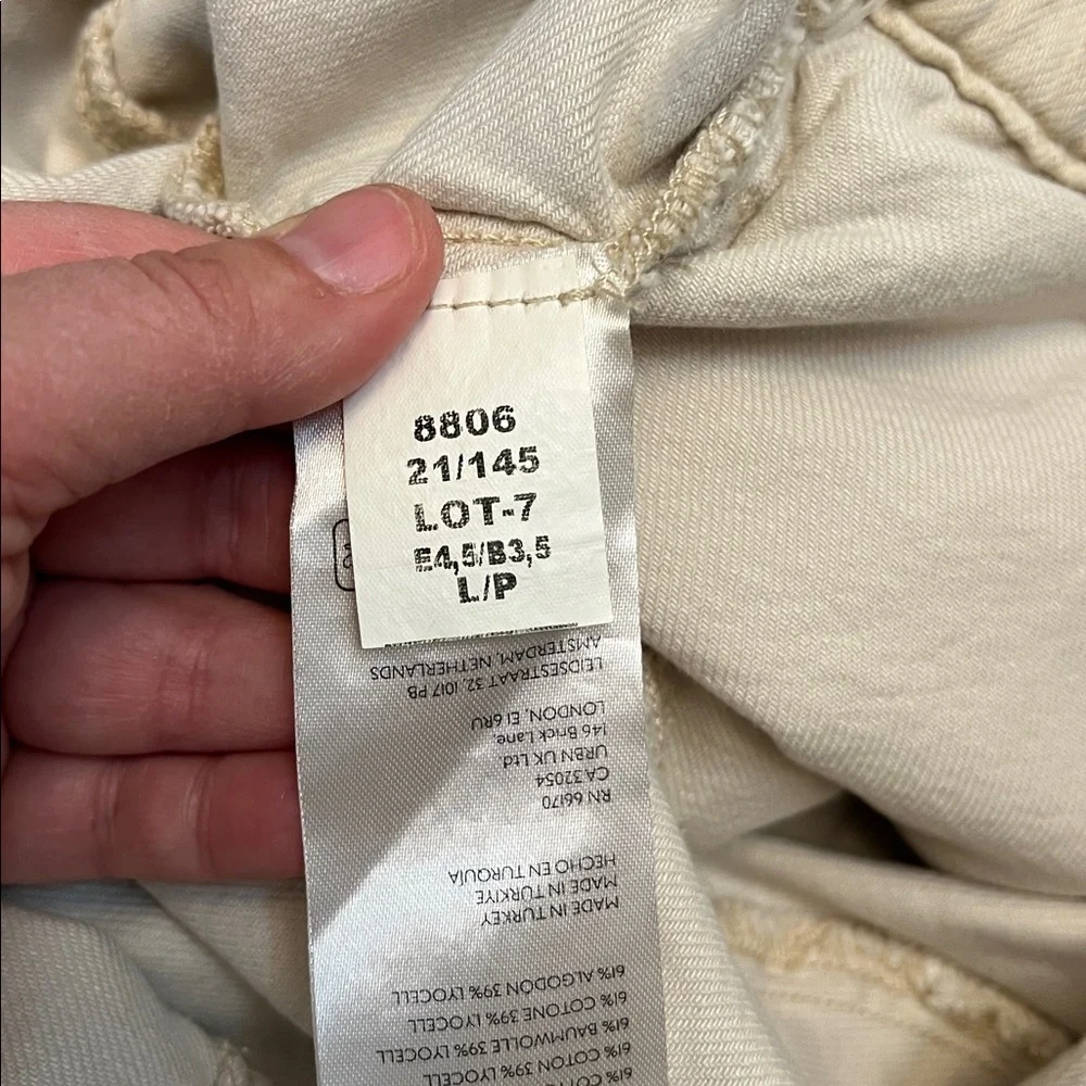 PILCRO ANTHROPOLOGIE CREAM HIGH RISE CROPPED PAPERBAG WIDE LEG PANTS LP